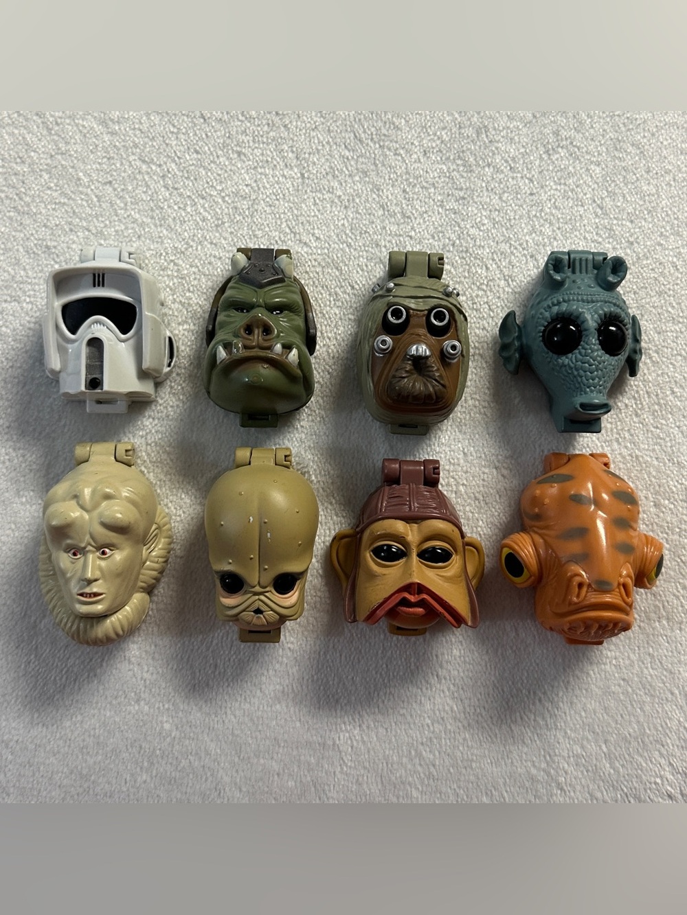 STAR WARS 1996 8pc micro machines loose galoob mini head playsets